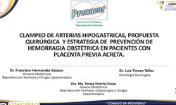 "Clampeo de arterias hipogastricas, propuesta quirúrgica y estrategia de prevención de hemorragia obstétrica en pacientes  con placenta previa acreta"