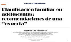 Planificación Familiar en adolescentes. Recomendaciones y evidencia